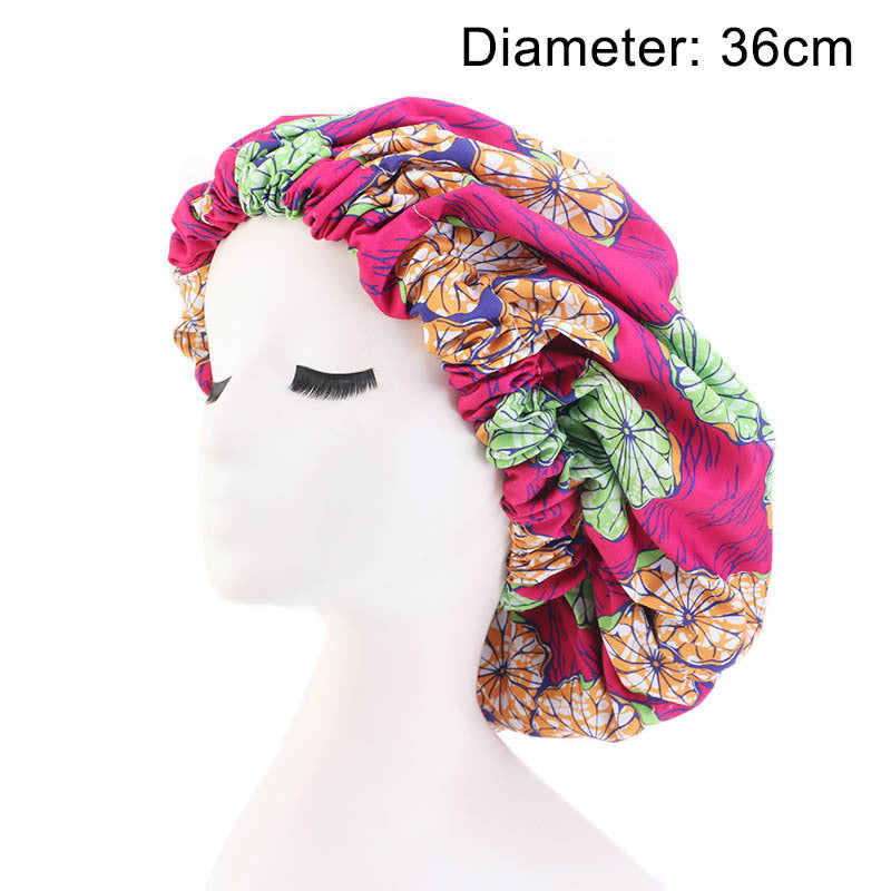 Oversized African Print Double Sleeping Hat (Bonnet)