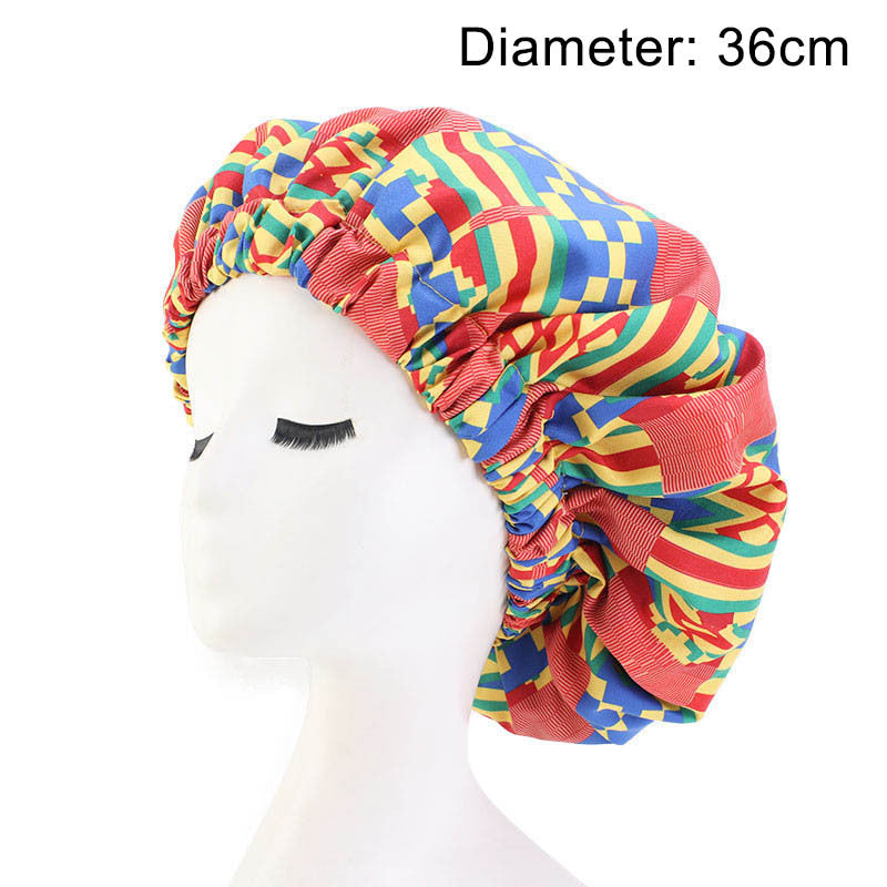 Oversized African Print Double Sleeping Hat (Bonnet)