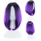 Women"s short straight hair gradient Bob Wig