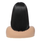 Chic Bob Wig with Blunt Bangs – Synthetic Hair