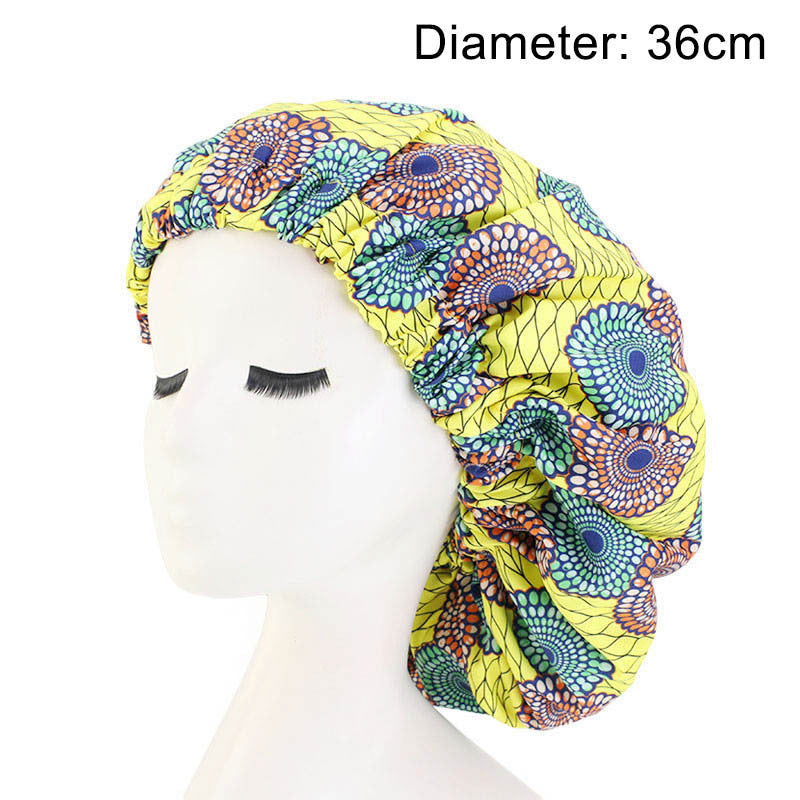 Oversized African Print Double Sleeping Hat (Bonnet)