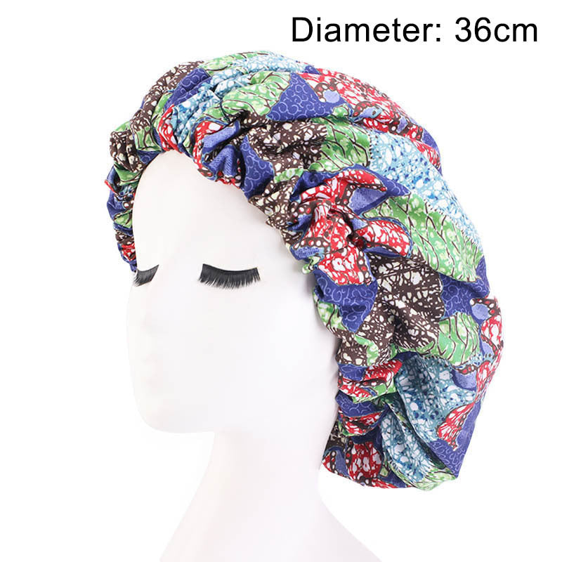 Oversized African Print Double Sleeping Hat (Bonnet)