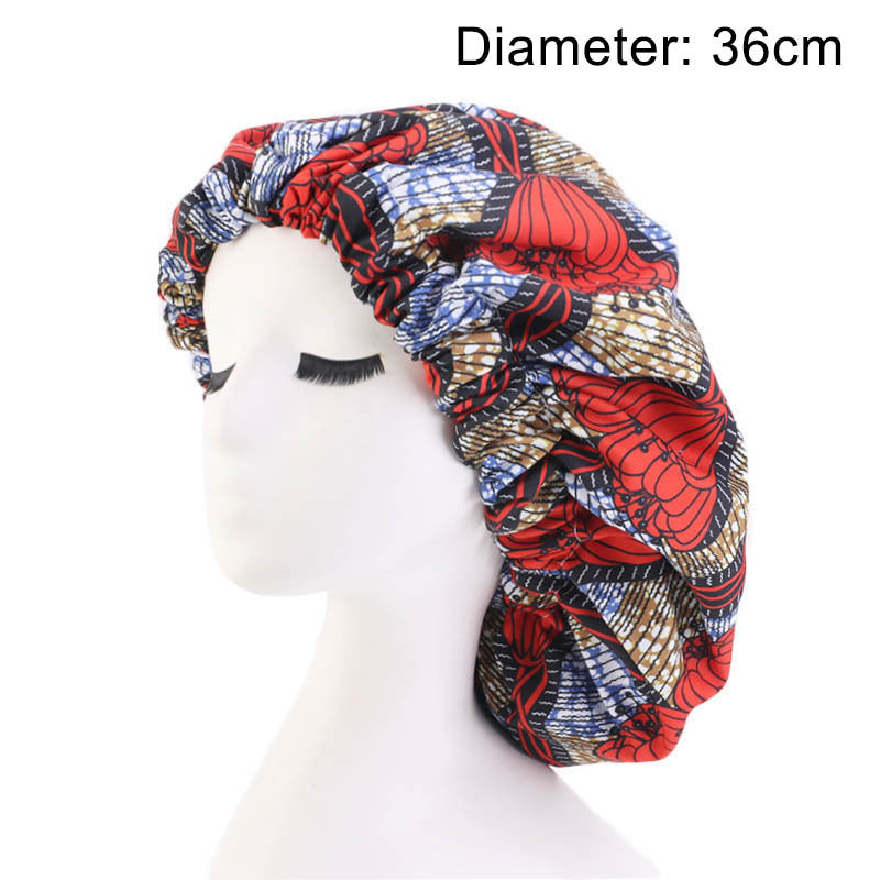 Oversized African Print Double Sleeping Hat (Bonnet)