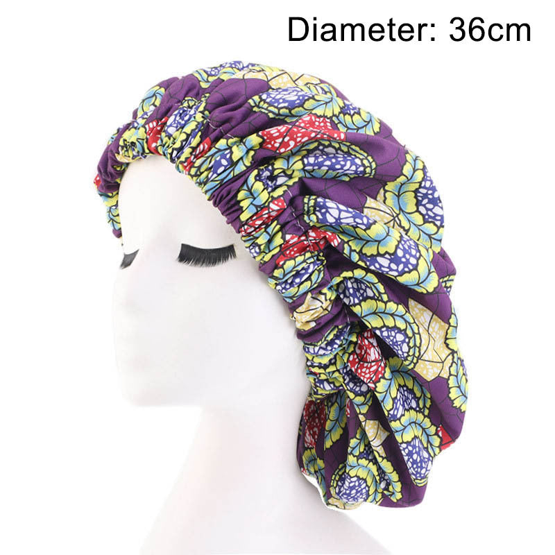 Oversized African Print Double Sleeping Hat (Bonnet)