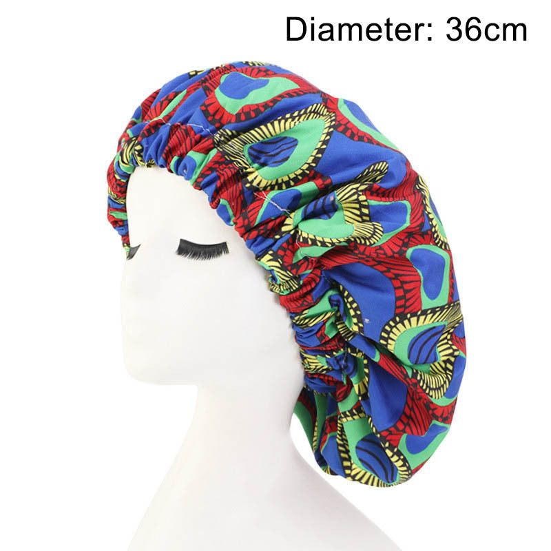 Oversized African Print Double Sleeping Hat (Bonnet)