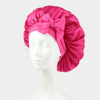 Silk Bonnet For Sleeping Women Satin Bonnet Double Layer Satin Lined Hair Bonnet With Tie Band Curly Hair