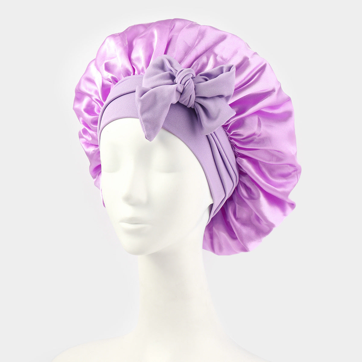 Silk Bonnet For Sleeping Women Satin Bonnet Double Layer Satin Lined Hair Bonnet With Tie Band Curly Hair