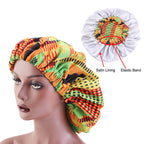 Oversized African Print Double Sleeping Hat (Bonnet)